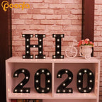 Decorative LED Illuminated Letter Marquee Sign - Alphabet Marquee Letters with Lights For Wedding Birthday Party Christmas Night Light Lamp Home Bar Decoration Q, Black
