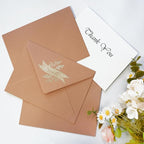 50 Pack 4x6 Envelopes Letter Size, Brown A4 Envelopes Self Seal for Wedding Invitation, Envelope 4.3x6.3 for Greeting Cards, Photos, Baby Shower, Graduation, Thank You Cards, Announcements
