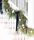Navy Blue Velvet Ribbon 1'' 25 Yards for Christmas Tree, Gift Wrapping, Flower Bouquet, Wreath Decorations, Bow Making