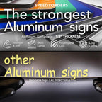 Custom Outdoor Metal Sign, Personalized Aluminum Safety and Business Signs, Waterproof (Picture, 30x24 In) - White