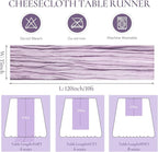 Lilac Purple Cheesecloth Table Runner Boho 10ft Gauze Cheese Cloth Gorgeous Table Runner for Baby Shower Wedding Bridal Shower Fall Thanksgiving Table Decor