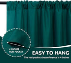 MEETSKY 10ft x 8ft Hunter Green Backdrop Curtains for Parties Wedding Curtain Rod Pocket Dark Green Photo Backdrop Sliding Drapes Backdrop Curtains for Photography, 5ft x 8ft, 2 Panels