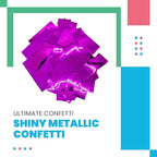 Ultimate Confetti, Fluttering Purple Mylar Shiny Foil Metallic Confetti – Rectangular Light-Weight and Slow-Falling Party Confetti for Cannon and Launcher use – Best for Celebrations - 1 lb, 16 oz