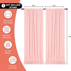 DWCN 10x8 FT Blush Pink Backdrop Curtains for Parties, Photography Backdrop Drapes with Rod Pockets for Wedding Decorations Stage Birthday Family Gatherings, 2 Panels 5ft x 8ft