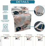 Modern Boho Cotton Linen Table Runner for Dining Kitchen, Wedding Outdoor Party Tablerunners Decoration, Abstract Bohemian Tropical Palm Leaf Dresser Scarf Coffee Tablecloth Runners 13x108 Inches