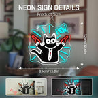 Cat Neon Sign Pew Led Light Cute Neon Signs For Wall Decor Bar Light Up For Game Room Bedroom Cat Cafe Pet Party Decoration Cat Lovers Kids Gifts