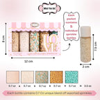 Confect Sprinkles- Fairytale Frozen Cake Decorating Sprinkles – Teal, White & Glittering Gold Pearl Dragees, Pearl Jimmies & White Sparkling Sugar – Edible Sprinkle Mix for Cakes, Cupcakes, Cookies & Party Desserts- Vegan, Gluten-Free, Nut-Free, Soy-Fr...