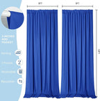 Sugargirl 10x10FT Royal Blue Backdrop Curtains Polyester Photo Backdrop Drapes Curtains 2 Panels with Rod Pockets for Party Birthday Wedding Photography Home Decoration