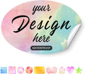 Custom Personalized Labels - Oval Stickers With Any Design, Image, Logo, Text for Business, Thank You Labels, 100 Count (3"x1")