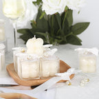 20 Pcs Small Bubble Candles Elegant Party Favors Bulk Set with Decorative Ribbons Thank You Cards for Bridal Shower Guest Gifts (20, White)
