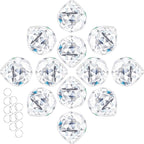 12pcs 30mm Clear Crystal Glass Ball Prisms Hanging Crystals Prisms Sun Catchers for Wedding Centerpieces Party DIY Crafts