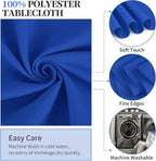 6 Pack Round Tablecloths - 90 Inch, Royal Blue Polyester Table Cover for Round Table, Stain and Wrinkle Resistant Washable Fabric Table Cloth, Polyester Tablecloth for Wedding Banquet Parties