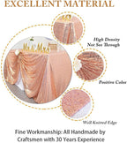 ShinyBeauty Square Tablecloth 72x72-Inch Sequin Tablecloth Overlay Rose Gold Table Cover Sequined Table Cloths for Wedding Rose Gold Shimmer Tablecloth Linen Square Overlay for Cocktail/Cake