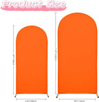 7.2FT Wedding Arch Covers Arch Backdrop Cover Arch Stand Covers Set Arch Cover Spandex Fabric Stretchy Backdrop for Wedding Birthday Party Decoration Baby Shower (Candy Orange)