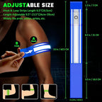 LED Armband for Running(2 Pack),Light Up Arm Bands for Night Walking Running,Rechargeable Lights for Runners,High Visibility Reflective Running Gear Adjustable Light Up Wristbands