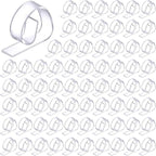 Eccliy 300pcs Transparent Clear Tablecloth Clips Plastic Table Cloth Clips Windproof Table Cover Holder Clamps Tablecloth Cloth Holder for Christmas Wedding Party Indoor Outdoor Camping Picnic (Curve)