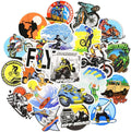 QTL Sport Stickers for Teens Kids Sport Stickers for Water Bottle Skateboard Laptop Waterproof Vinyl Packs 50Pcs