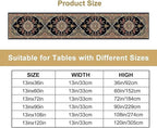 Vintage Boho Floral Table Runner, Rustic Country Farmhouse Black Bohemia Flower Pattern for Home Kitchen Table Decor Dining Cafe Room Wedding Party Decor 13x36in