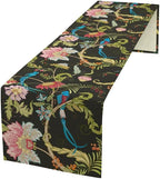 Floral Butterfly Table Runner Seasonal Spring Flower Bird Table Decoration Table Runner for Home Party Decoration 13x120 Inch