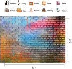 LTLYH 8x6ft Colorful Brick Wall Photo Backdrop Baby Birthday Wedding Party Photography Background Decor Studio Photo Booth A081…