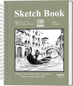 Sketch Book 8.5 x 11, Sketch Pad, Pack of 1 (68lb/100gsm), 100 Sheets Spiral Sketchbook, Acid Free Drawing Paper, Sketch Pads for Drawing for Adults, Art Paper for Drawing and Painting for Kids.