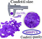 Purple Round Foil Metallic Confetti for Fill Balloons, Wedding, Birthday, Christmas Party, Festival Decoration(8000PCS)