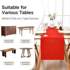 Farmhouse Red Table Runner Dining Table Runners 72 Inches Long Coffee Table Runner for Dresser Living Room Bedroom Holiday Party Banquet 12X72 Inch