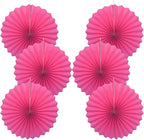 Red Graduation Party Decor,Girls Party Decorations ,Party Supplies Party Fans 16in, Anniversary Decorations for Party,Wedding Graduation Events Accessories 30 Color DIY Set （Rose Red）