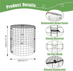5 Packs Garden Plant Protectors from Animals,Metal Plant Cage Chicken Wire Cloche with Ground Stakes and Nylon Tie,Garden Plant Protectors for Flower Vegetable to Keep Animals Out-11.8"x 12.6"