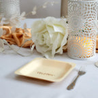 Mr. and Mrs. Disposable Wedding Plates – Rustic, Compostable Alternative to Plastic Plates for Wedding Receptions, Engagement Parties, and Rehearsal Dinners (Appetizer, 50-Pack)