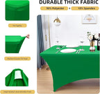 2-Pack 6ft Spandex Table Covers for Rectangle Standard Folding Tables - Wrinkle Resistant Stretch Tablecloths - Ultimate Fitted Table Protector for Parties, Trade Shows, Banquet