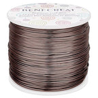 BENECREAT 9 12 15 18 20 Gauge Brown Aluminum Wire (18 Gauge,492 FT) Anodized Craft Making Beading Floral Colored Aluminum Craft Wire for Gem Wrapping, Jewelry Craft Making