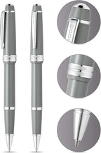 Cross Bailey Light Refillable Rollerball Pen Presented in a Everyday Gift Box - Medium Point, Black Ink, Polished Gray