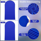 6FT Royal Blue Arch Backdrop Cover - Spandex Fitted Wedding Arch Stand Covers Round Top Chiara Arch Backdrop Cover for Birthday Party Banquet Photo Background Decoration