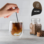 PAMI 1000 Red Stir Straws 5in Disposable Plastic Coffee Stirrers Swizzle Sticks for Cocktails, Hot & Cold Beverages (Black One Size)