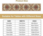 Boho Bohemia Style Table Runner, Vintage Yellow Brown Retro Flower Rustic Country Style Floral Print Pattern for Home Kitchen Table Decor Dining Coffee Room Garden Party Decor 13x108in