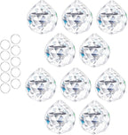 10pcs Crystal Ball Prism Sun Catcher Rainbow Maker Pendants 40mm Decorative Ball Paperweight for Table Decor, Wedding Party Centerpieces