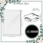Yulejo 12 Pcs Clear Acrylic Place Cards with 12 Acrylic Holder Wedding Table Numbers with Acrylic Stand DIY Table Name Cards Plates for Wedding Reception Banquet Decors (4 x 6 x 0.08 Inch)