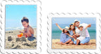 Cuspin 5x7 Acrylic Frames Set of 2 Scalloped Picture Frame, Clear Magnetic Acrylic Photo Frames with Dual Kickstand Holes for Vertical and Horizontal Display