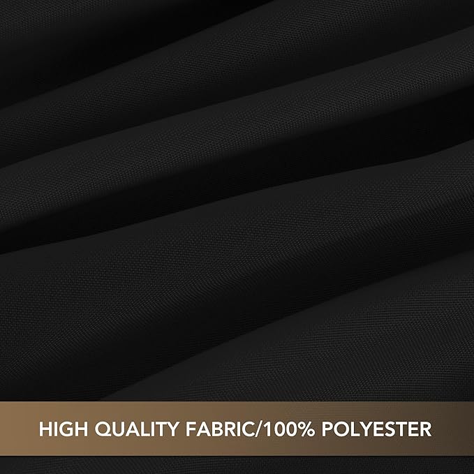 sancua Black Square Tablecloths 60x60 Inch, 2 Pack - Fabric Table Cloth for Square or Round Tables, Washable Polyester Table Cover for Dinner, Holiday Party, Decorative Display Tables
