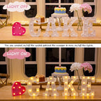 Led Light Up Letters, LED Marquee Letter Lights BAR Sign, Decorative Led Numbers Light, Battery Powered Letter Sign Lights for Bar Decor-Warm White