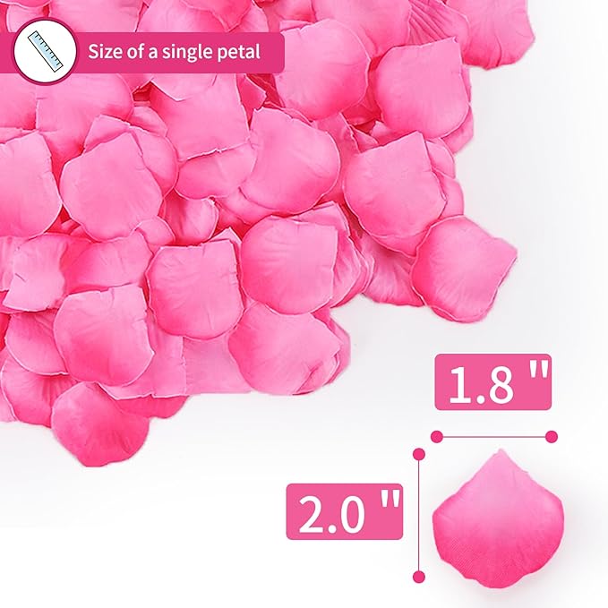 1000 Pcs Artificial Fake Rose Petals,Flower Petals for Romantic Night, Engagement, Party, Wedding, Event Flower Decorations, in Bulk(Peach Gradient)