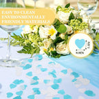 5000Pcs Heart Confetti, Table Confetti Hearts Shaped for Valentine's Day, Wedding Birthday Party Balloon Decoration (Blue/White)