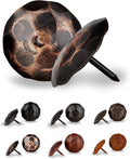 10 Pack 1.5" Round Head Iron Clavos Decorative Nails – Oil Rubbed Bronze – Handmade Rustic Round Fasteners for Farmhouse Shutters, Faux Wood, Barn Doors, Shutters, Gates – Ornamental Wood Accent