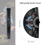 SYNTECSO Folding Hand Fan for Rave, Boots on The Ground Fan, Large Folding Fan for Drag Queen, Women and Men，Clacking Fans for Line Dancing，Parties, Music Festivals, EDM and Decoration