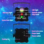 POCOCO DJ Disco Stage Party Lights - Battery Powered Laser Light - Sound Activated Strobe Projector for Christmas Halloween Decorations Karaoke Pub KTV Bar Dance Gift Birthday Wedding