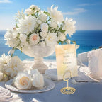 30PCS Table Number Holders Place Card Holder - Photo Holders for Tables, Cards Stand Name Menu Clips,Small Table Sign Holders for Wedding Anniversary Birthday Party (Gold)