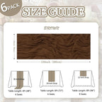 6 Pack Brown Cheesecloth Fall Table Runner 10ft Boho Gauze Fabric Cheese Cloth Table Runner 35 x 120 Inch Rustic Sheer Runner for Thanksgiving Wedding Decor Baby Shower Party Centerpiece Decoration