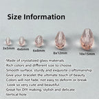 130pcs 6x8mm Teardrop Crystal Glass Beads for Jewelry Making, Faceted Vertical Hole Teardrop Glass Spacer Beads for Wind Chimes Bracelet Earring Necklace DIY Craft(Pink)