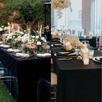 6 Pack Black Table Cloth Rectangle Table 60 x 84 Inch Tablecloths for 6 Foot Rectangle Tables. Stain and Winkle Resistant Polyester Washable TableCloths for Parties Wedding Dining